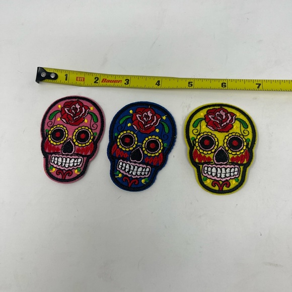 Skull patches (3) iron on - Picture 8 of 8